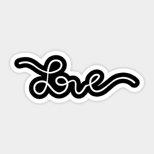 Love Handwritten Lineart Sticker